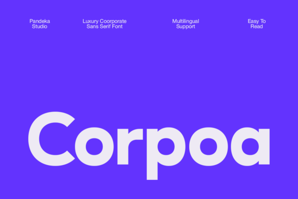 Corpoa: The Rounded Sans Serif Font for Clear Campaigns