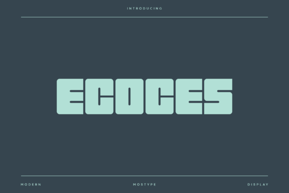 Ecosesce Typeface: Bold Gothic Sans for Brands