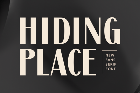 Hiding Place Font for Bold Craft Designs