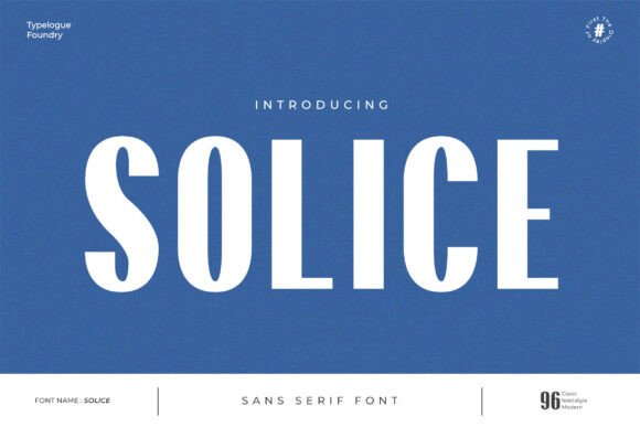 Solice: A Refined Typeface for Modern Editorial Design