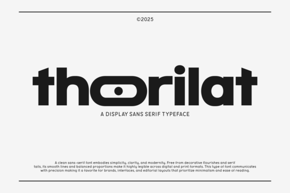 Thorilat: A Geometric Sans Serif Typeface for Modern Editorial Design
